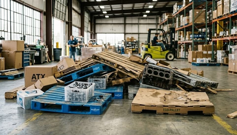 Pallet recycling and dismantling area at our Tucson facility